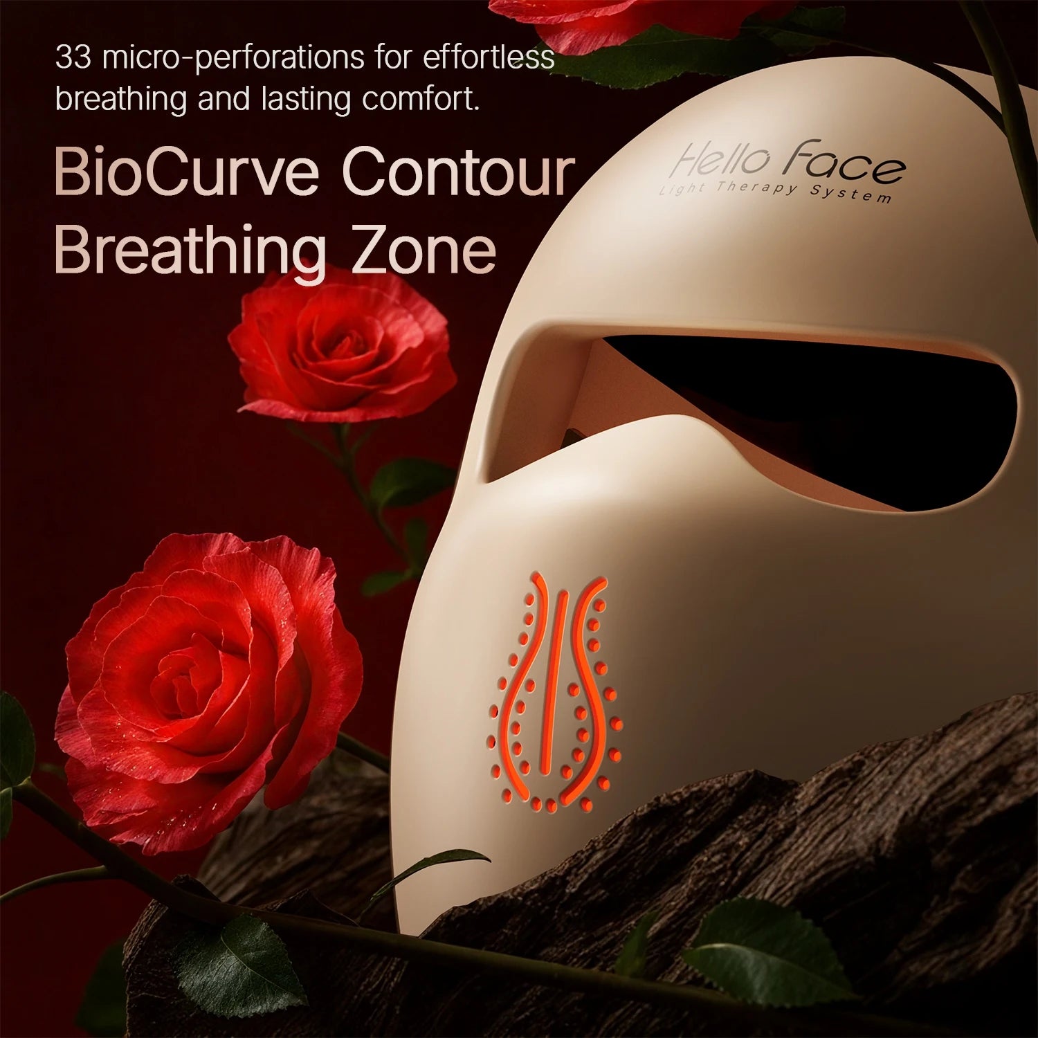 4D LED Light Therapy Facial Mask - Rechargeable Red, Blue, Amber & Near-Infrared - Anti-Aging, Acne & Skin Renewal