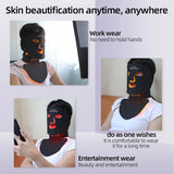 Wireless Red & Near Infrared LED Light Therapy Face Mask - 4-Color, 240 LEDs - Anti-Aging & Acne Treatment for Home Use