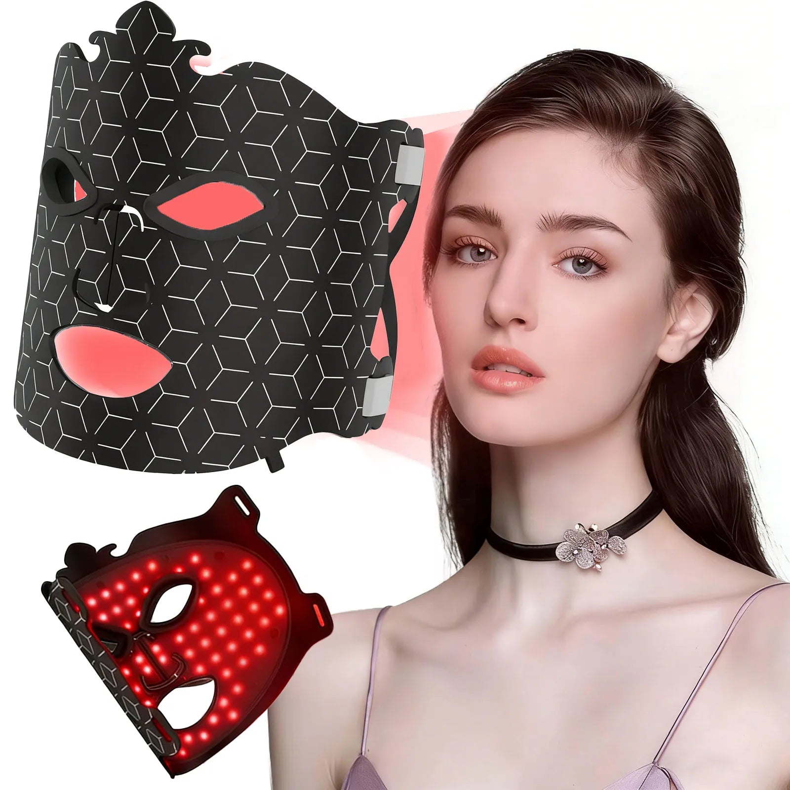 7-Color Wireless Silicone LED Mask - Professional Red Light Therapy for Anti-Aging & Acne
