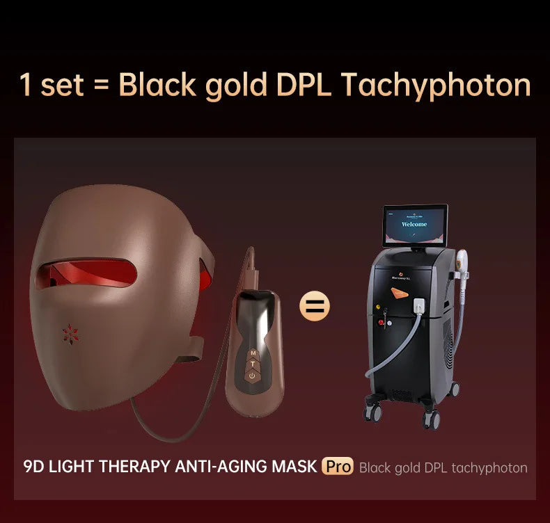 320 LED 4-Color Red Light Therapy Mask - 3D Silicone Face & Neck Skin Rejuvenation Set