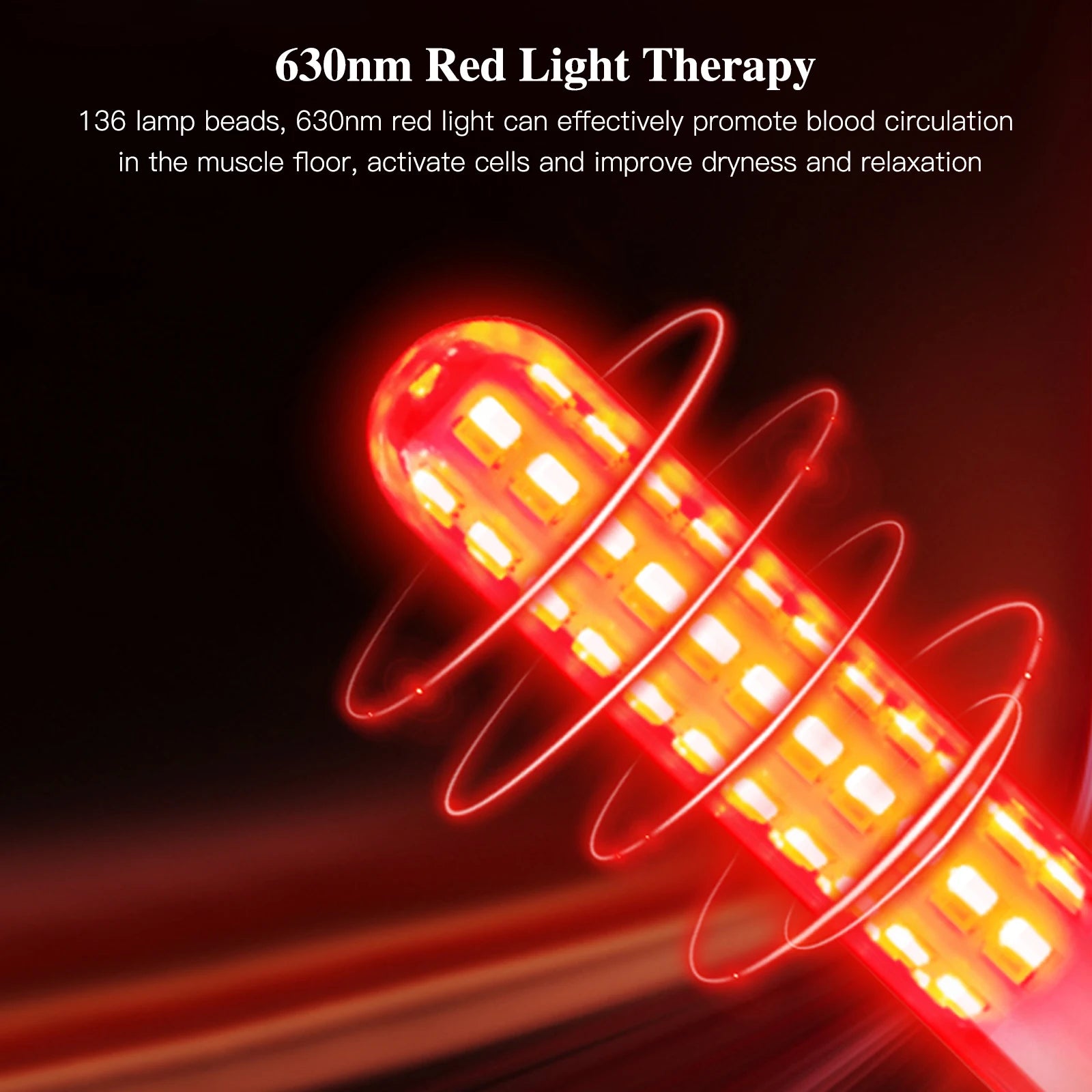 Wireless Vaginal Red Light Therapy Device, Blue Light Massager for Vaginal Tightening, Vaginitis Relief & Pelvic Care