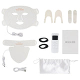 4-Color LED & Near Infrared Silicone Face & Neck Mask - Anti-Aging, Rejuvenation & Skin Repair for Home SPA