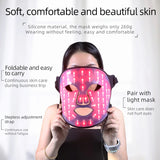 4-Color Silicone LED Face Mask, 850nm Near-Infrared & Red Light Therapy Device, 3000mAh Rechargeable Beauty Mask (240 LEDs)