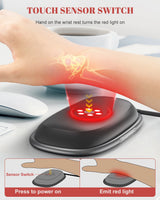 Red Light Therapy Wrist Rest for Mouse & Keyboard, 660nm 850nm Infrared Ergonomic Silicone Pad for Tenosynovitis Relief