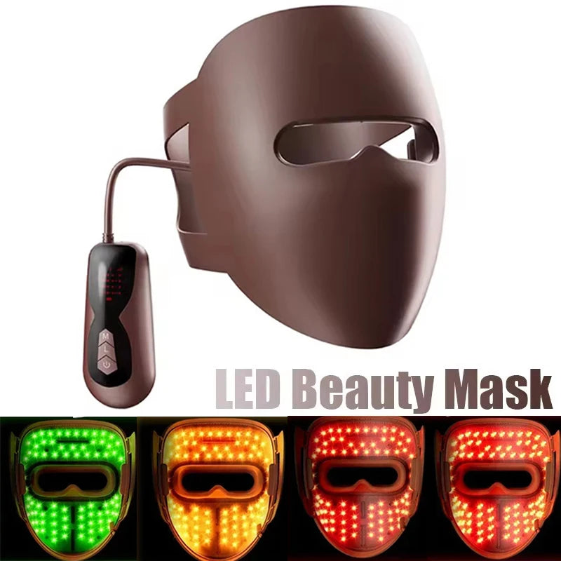 320 LED Red Light Therapy Mask - 3D Silicone Face & Neck Device for Anti-Aging & Acne Care