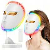 Wireless 3-Color LED Light Therapy Face Mask - Anti-Aging, Acne Treatment & Skin Brightening Device - 1200 Lamp Beads for Home Use