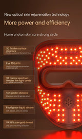 320 LED Red Light Therapy Mask - 3D Silicone Face & Neck Device for Anti-Aging & Acne Care