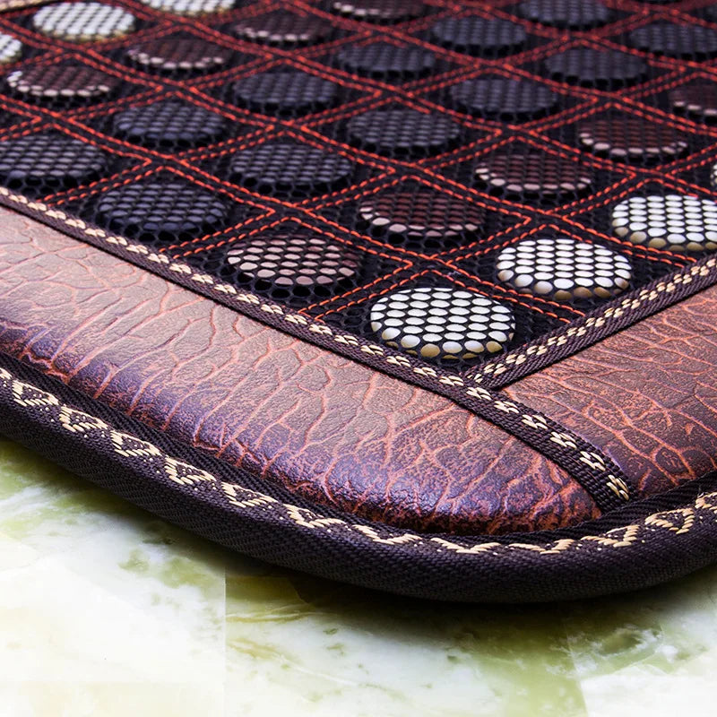 Jade & Tourmaline Far Infrared Heating Mat - Hot Stone & Negative Ion Therapy for Back Pain & Body Relax