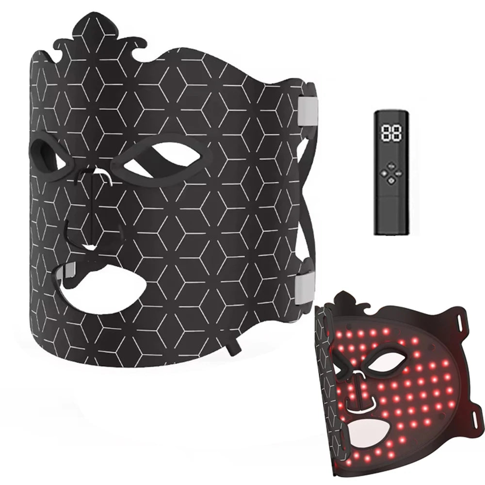 7-Color Wireless Silicone LED Mask - Professional Red Light Therapy for Anti-Aging & Acne