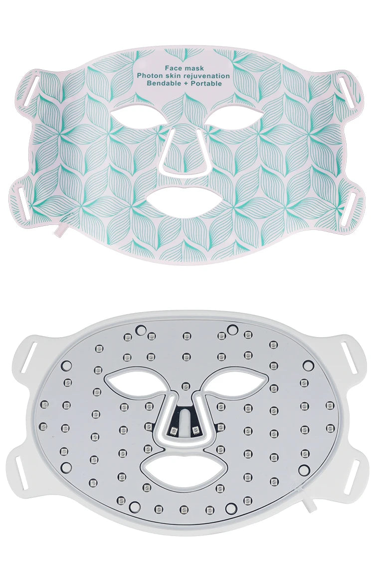 8-Color LED Light Therapy Mask for Face & Neck - Red Light Therapy for Anti-Aging & Acne Care