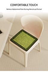 Natural Jade Cooling Seat Cushion 43x43cm | Office Chair & Car Seat Pad | Zero-Electricity Summer Cool Mat | Stone Needle Mineral Therapy