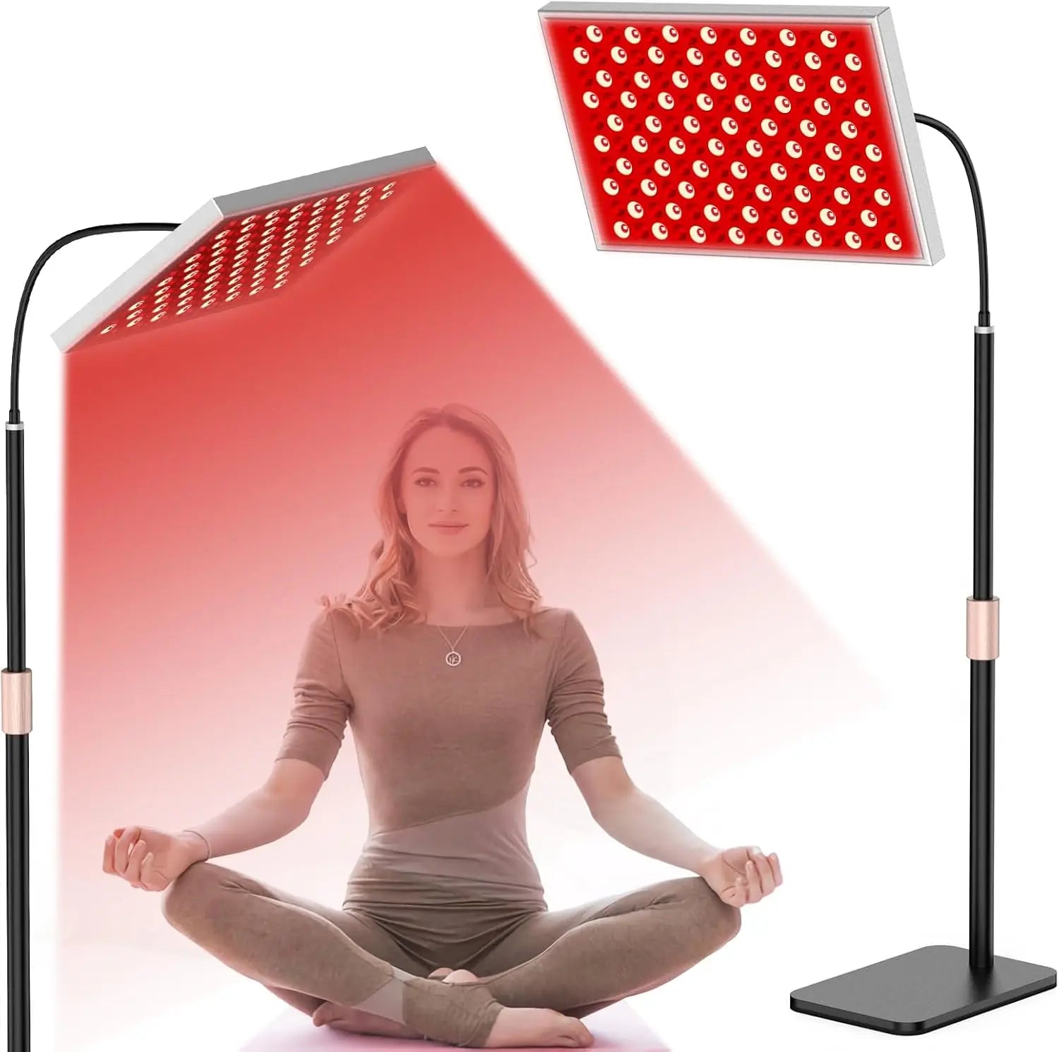 225 LEDs Red Light Therapy Panel, 660nm 850nm Infrared Lamp for Body Pain Relief, Weight Loss & Anti-Aging Skin Care
