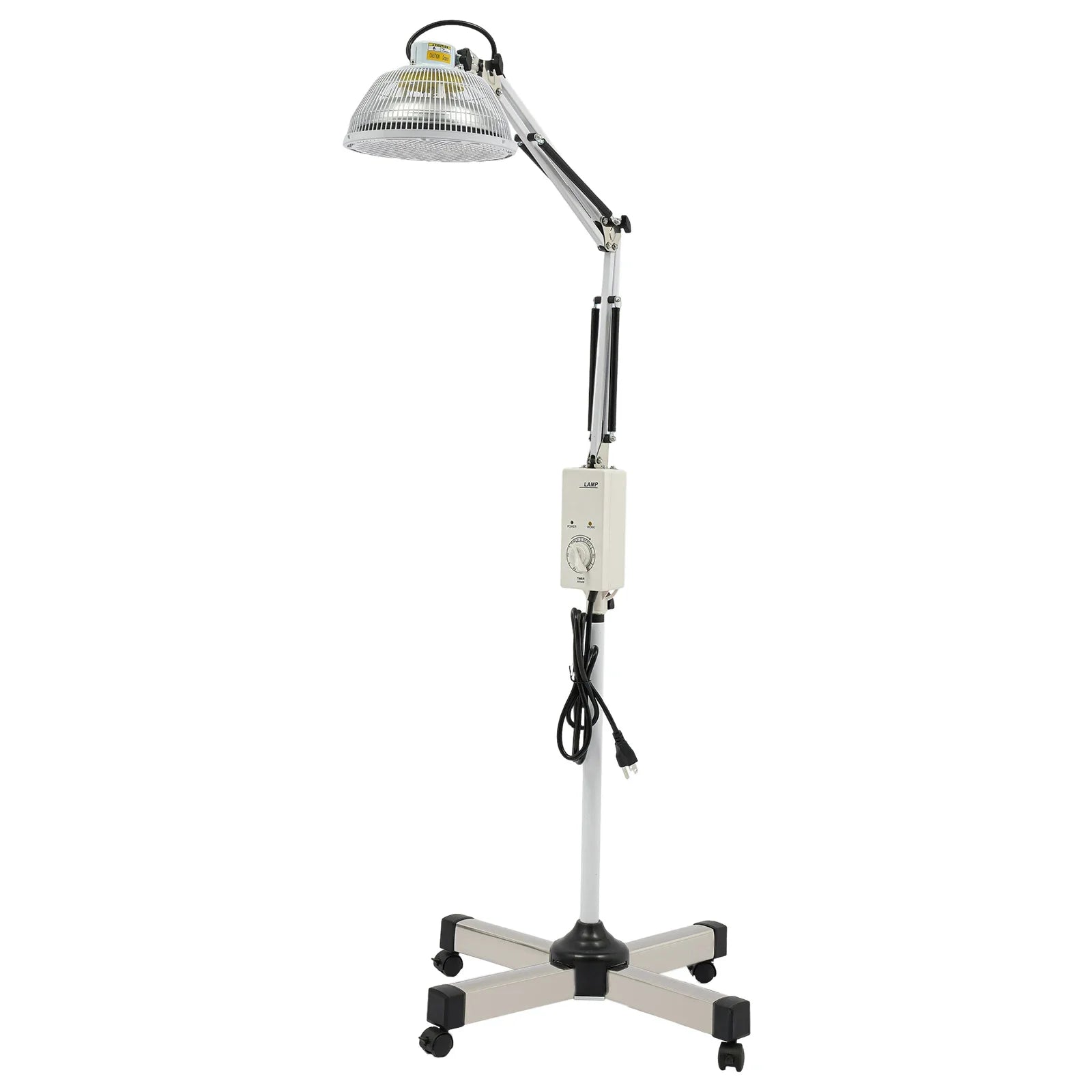250W TDP Infrared Mineral Heat Lamp, Adjustable Height Acupuncture Therapy Light with 360° Rotating Head & Timer