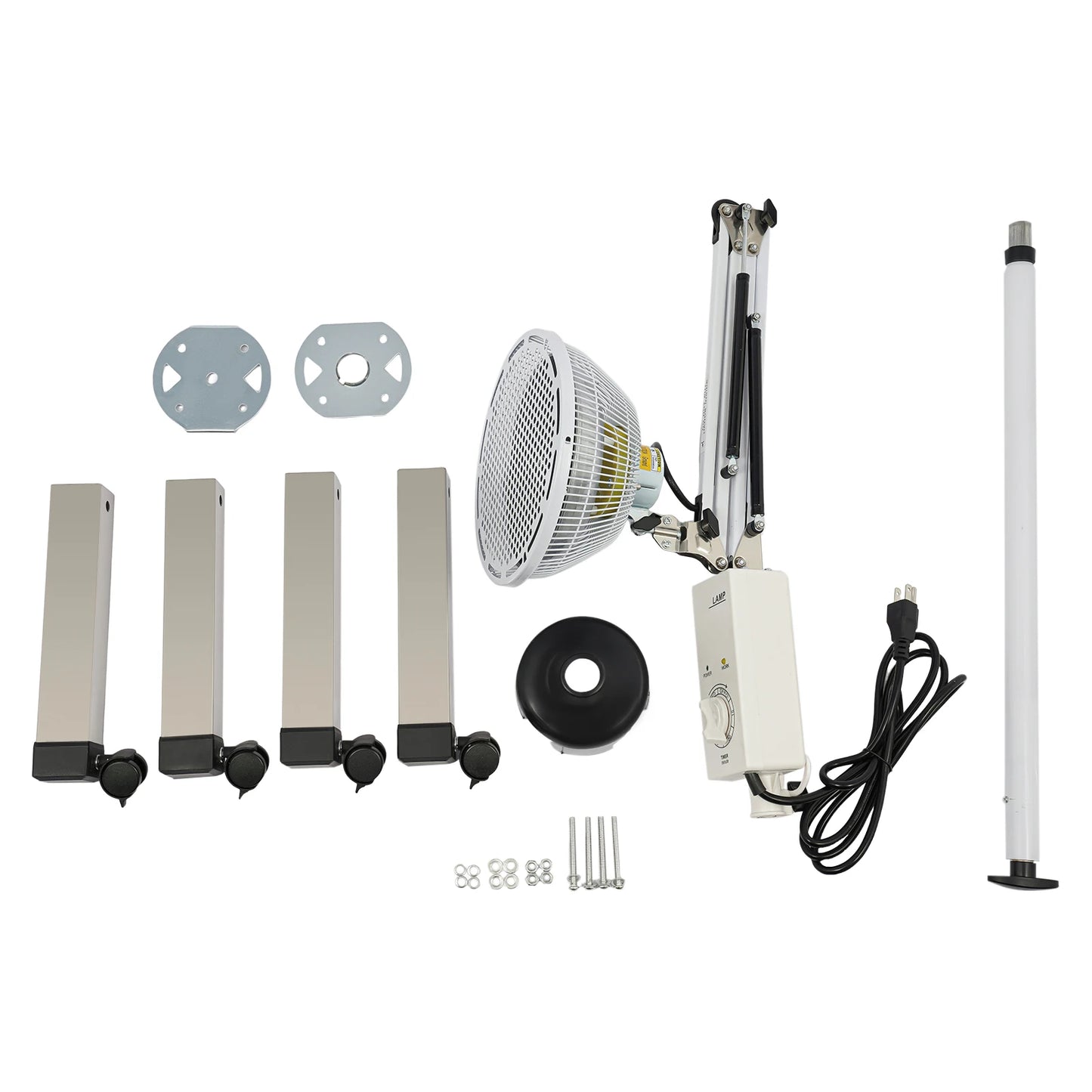 250W TDP Infrared Mineral Heat Lamp, Adjustable Height Acupuncture Therapy Light with 360° Rotating Head & Timer