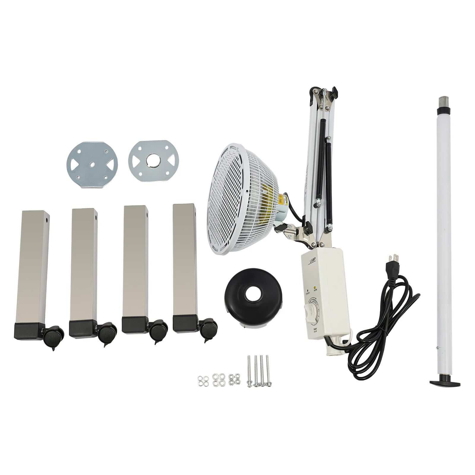 250W TDP Infrared Mineral Heat Lamp, Adjustable Height Acupuncture Therapy Light with 360° Rotating Head & Timer