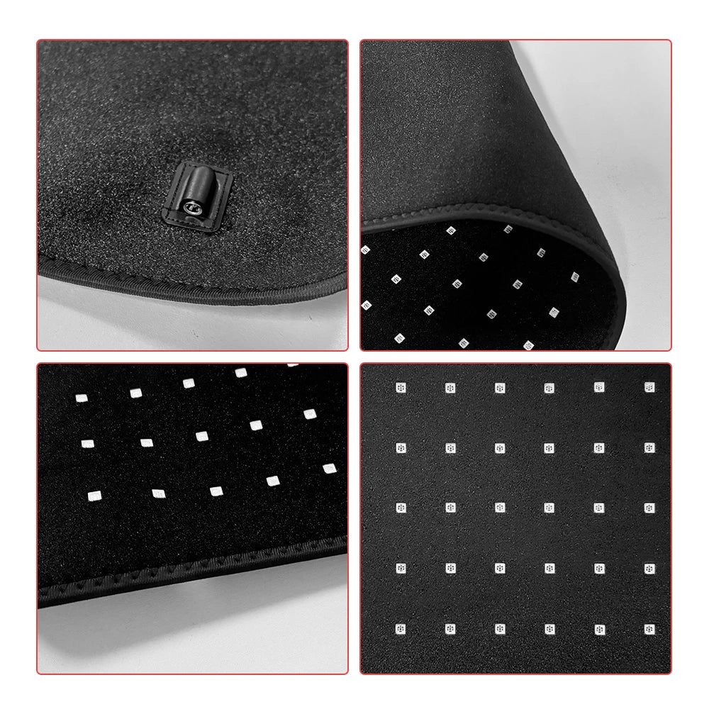 31"x11" Dual Chip Red Light Therapy Pad, 660nm 850nm Infrared LED Mat for Waist Back Shoulder Muscle Pain Relief