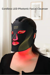 LED Cat-Ear Red Light Therapy Face Mask - Anti-Aging & Acne Treatment - Portable Photon Facial Skin Rejuvenation Tool
