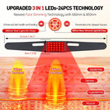 72 LEDs Red Light Therapy Neck Wrap, 660nm 850nm Infrared Chin Lifting Belt for Skin Firming & Neck Pain Relief