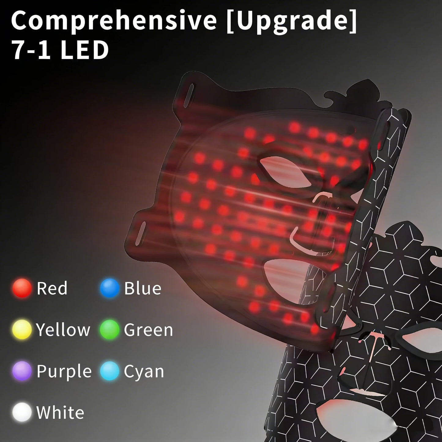 7-Color Wireless Silicone LED Mask - Professional Red Light Therapy for Anti-Aging & Acne