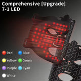 7-Color Wireless Silicone LED Mask - Professional Red Light Therapy for Anti-Aging & Acne