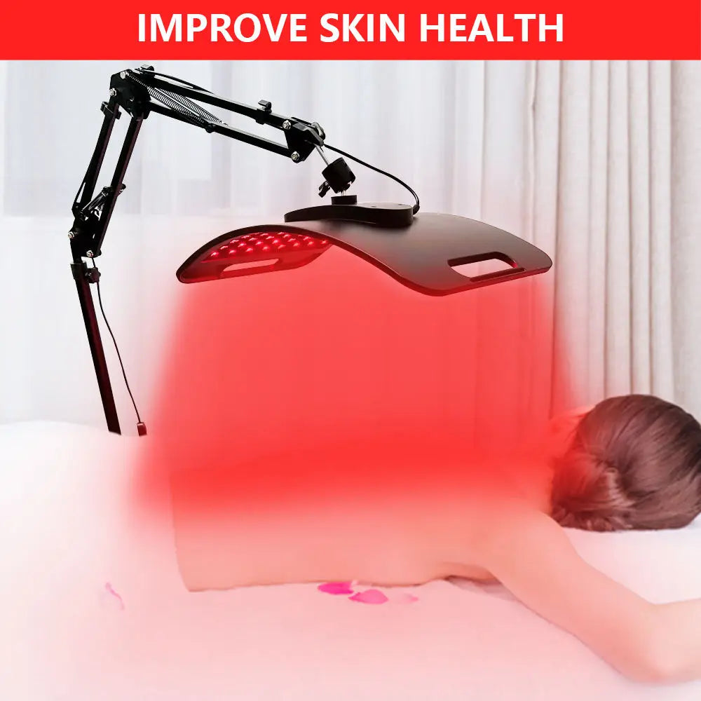 104 LEDs Red Light Therapy Lamp with Floor & Desktop Stands, 660nm 850nm Infrared Device for Face & Full Body Relief