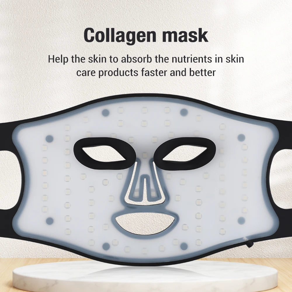 LED Facial Mask Eye Mask Photorejuvenation Beauty Device White Yellow Blue Red Light Therapy Home Rejuvenation Skin Care Machine