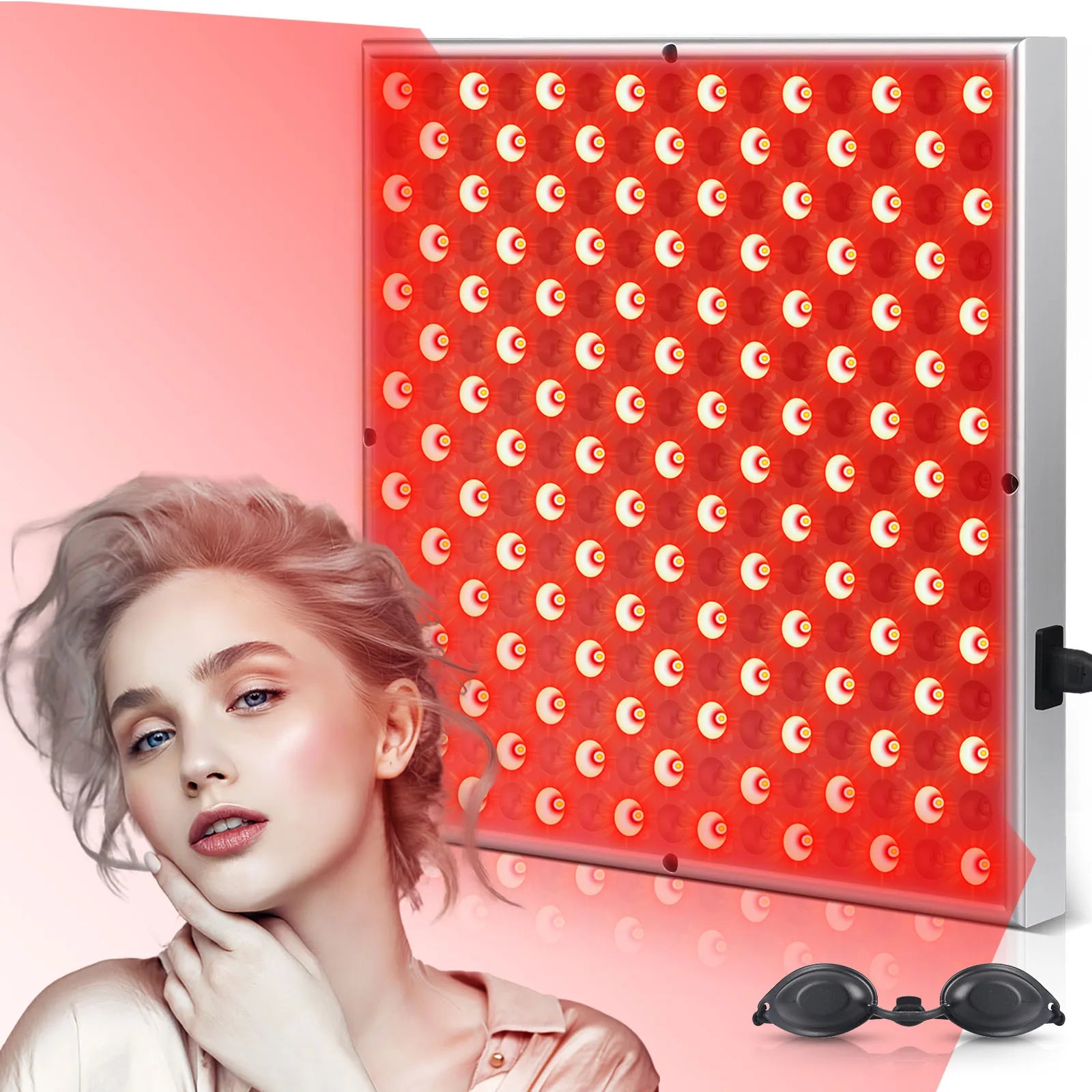 225 LEDs Red Light Therapy Panel, 660nm 850nm Infrared Lamp for Face Anti-Aging & Full Body Muscle Pain Relief (12.2")
