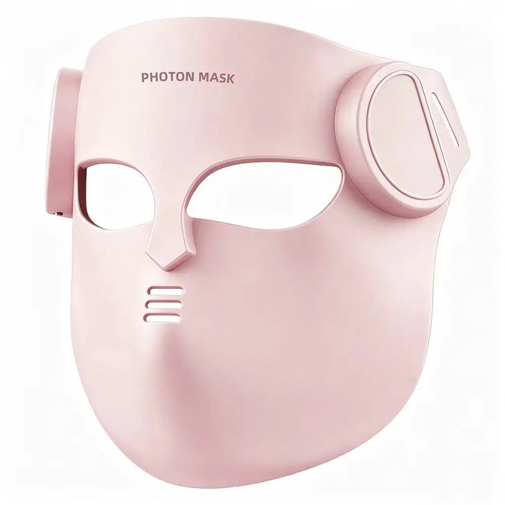 8-Color LED & Near Infrared Light Therapy Face & Neck Mask - Silicone Anti-Aging, Acne & Wrinkle Reduction Device