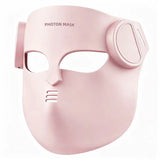 8-Color LED & Near Infrared Light Therapy Face & Neck Mask - Silicone Anti-Aging, Acne & Wrinkle Reduction Device
