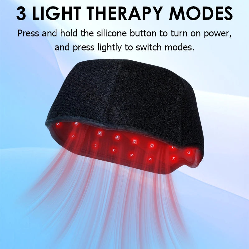 Red Light Therapy Hair Growth Cap, 660nm 850nm Infrared LED Hat with 10Hz 40Hz Pulse Modes for Hair Loss Treatment