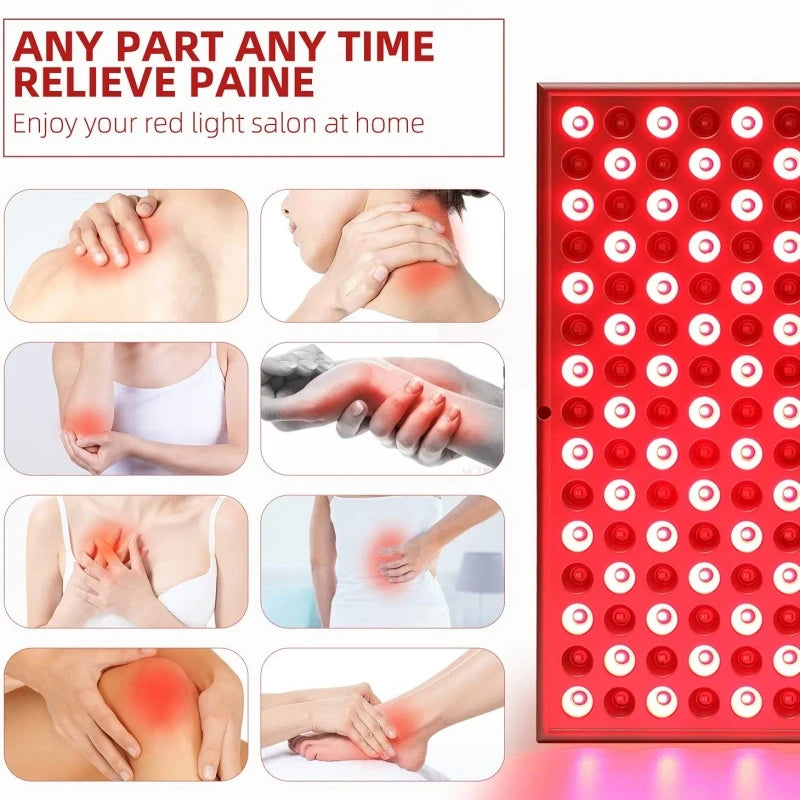 225 LEDs Red Light Therapy Panel, 660nm 850nm Infrared Light Therapy Device for Facial Anti-Aging & Body Pain Relief