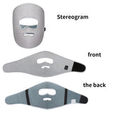 Electric Heated Facial Massager Mask - Red Light Therapy for Jaw Pain, Muscle Stiffness & Stress Relief - Anti-Fatigue Device
