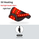 Red Light Therapy Heated Foot Pad with Vibration Massage, 3-Level Infrared Heat Wrap for Foot & Toe Joint Pain Relief