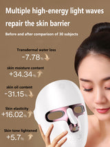 7-Color LED Light Therapy Face Mask - Red & Infrared Facial Skin Care Device - Cordless & Rechargeable for Home Use