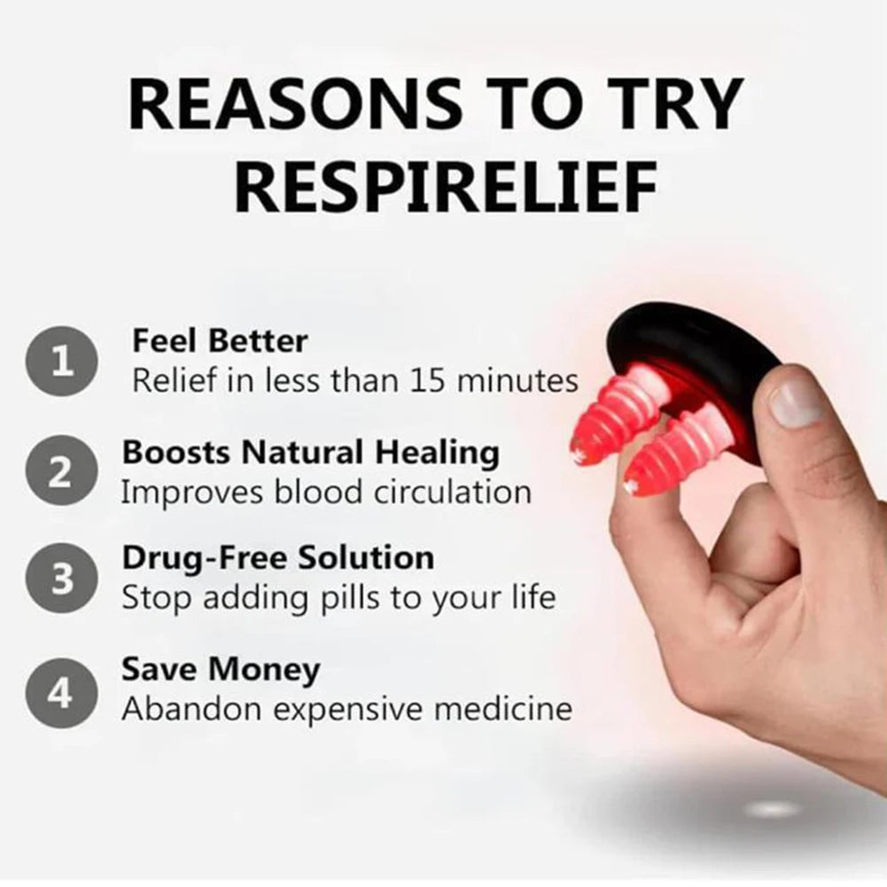 Cordless Red Light Nasal Therapy Device, Low Frequency Pulse Nose Massage for Rhinitis Relief, Sinusitis & Congestion