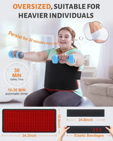 406 LEDs Red Light Therapy Mat, 34.3"x15.9" Large Infrared Pad with 60W Power & 180mw/cm² for Back Waist Pain Relief