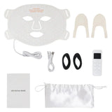 4-Color LED & Near Infrared Silicone Face & Neck Mask - Anti-Aging, Rejuvenation & Skin Repair for Home SPA