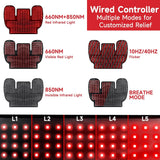 288 LEDs Red Light Therapy Shoulder Neck Wrap, 660nm 850nm Infrared Wearable Pad for Muscle Pain Relief & Relaxation