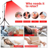 Dual Chip Red Light Therapy Lamp with Stand, 660nm 850nm Infrared Device with Pulse Mode for Pain Relief & Skin Care