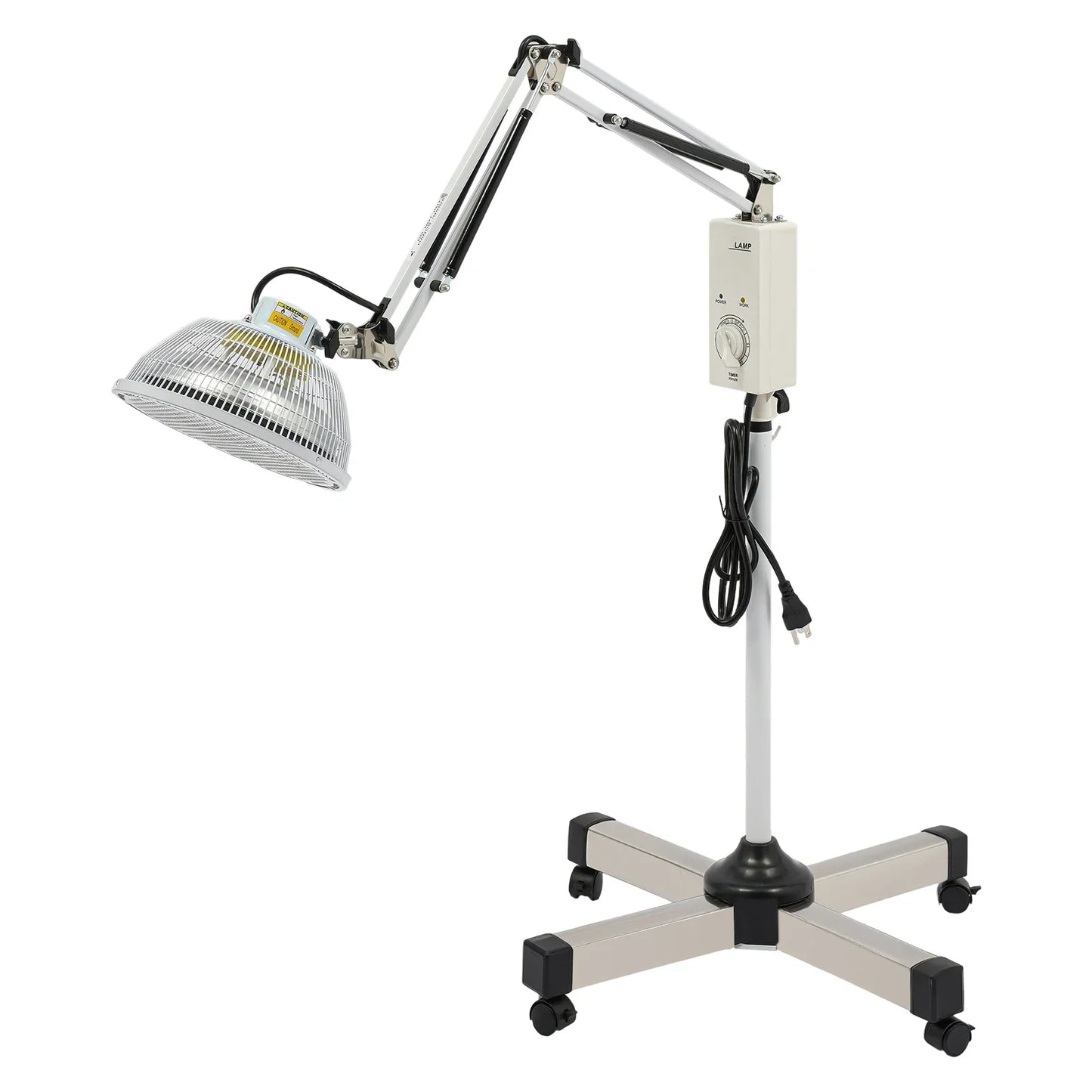 250W TDP Infrared Mineral Heat Lamp, Adjustable Height Acupuncture Therapy Light with 360° Rotating Head & Timer
