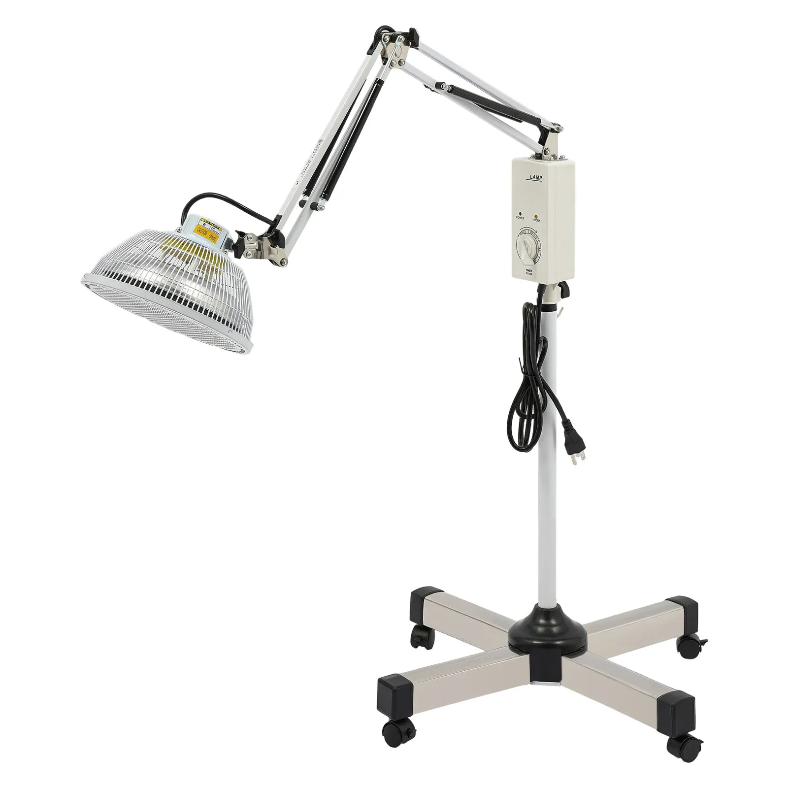 250W TDP Infrared Mineral Heat Lamp, Adjustable Height Acupuncture Therapy Light with 360° Rotating Head & Timer