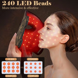 8-Color LED Light Therapy Mask for Face & Neck - Red Light Therapy for Anti-Aging & Acne Care