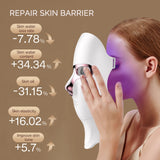 Wireless 7-Color LED Photon Therapy Face & Neck Mask - Rechargeable Facial Lifting & Skin Care Tool for Anti-Aging & Acne