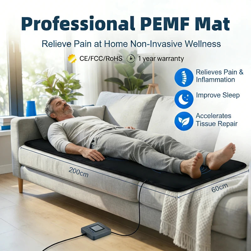 PEMF Magnetic Therapy Mat | Full Body Pain Relief & Sleep Improvement | Adjustable Frequency