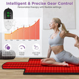1370 LEDs Professional Red Light Therapy Pad, 660nm 850nm Infrared Body Mat for Full Body Pain Relief & Recovery