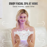 3 Colors LED Light Therapy Face Mask, 288 Beams 850nm Near-Infrared Photon Mask for Anti-Aging & Skin Rejuvenation