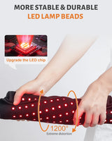 406 LEDs Red Light Therapy Mat, 34.3"x15.9" Large Infrared Pad with 60W Power & 180mw/cm² for Back Waist Pain Relief