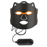 Rechargeable Red & Near Infrared LED Light Therapy Face Mask - 630nm & 830nm - 10-Minute Timer for Home & Travel Skincare