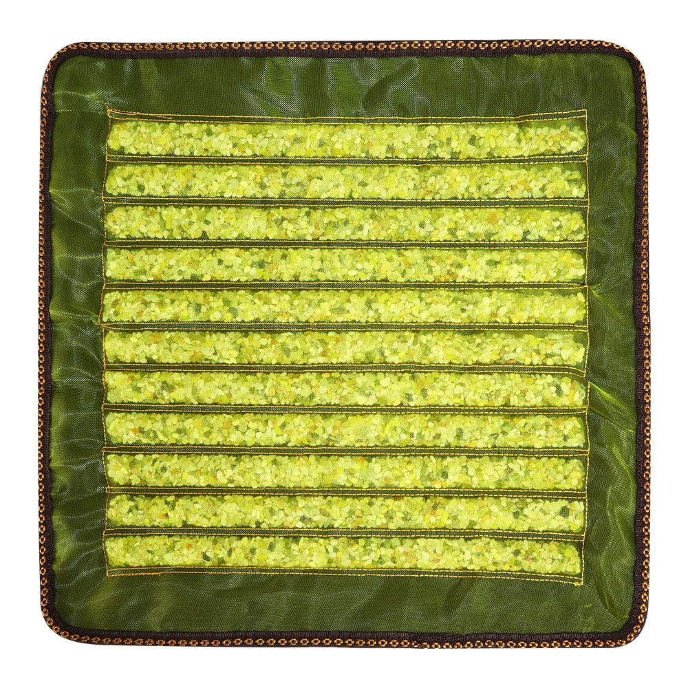 Natural Jade Cooling Seat Cushion 43x43cm | Office Chair & Car Seat Pad | Zero-Electricity Summer Cool Mat | Stone Needle Mineral Therapy