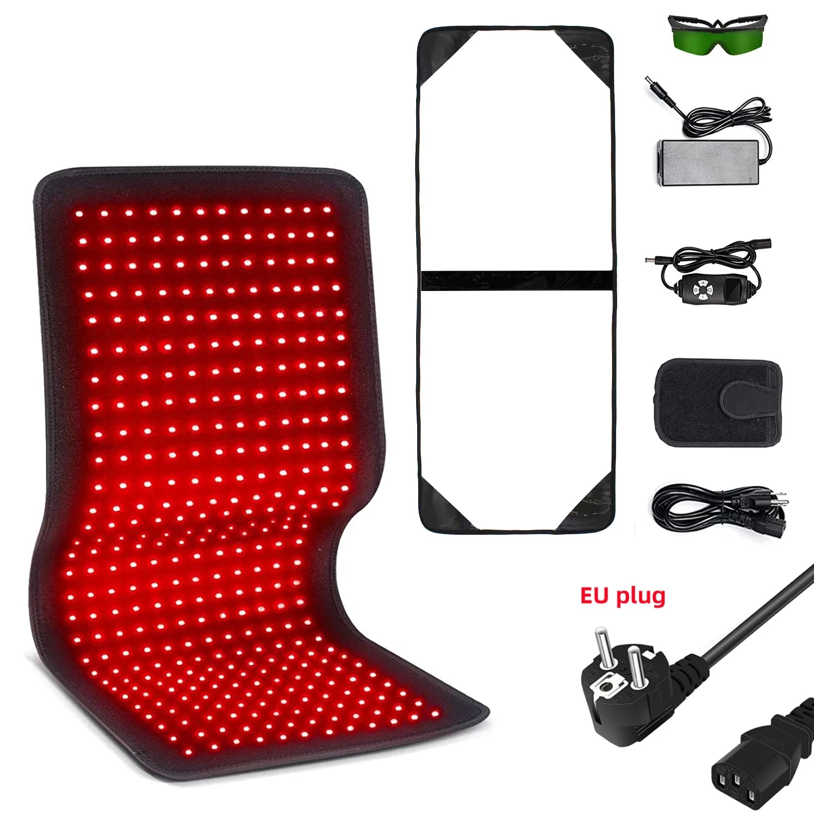 360 LEDs Red Light Therapy Belt, 80x30cm Infrared Wrap 660nm 850nm for Body Slimming & Muscle Pain Relief (0 EMF)